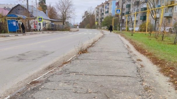 Ремонт тротуара по ул.Романова, г.Выкса